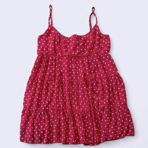 Red polka dot dress